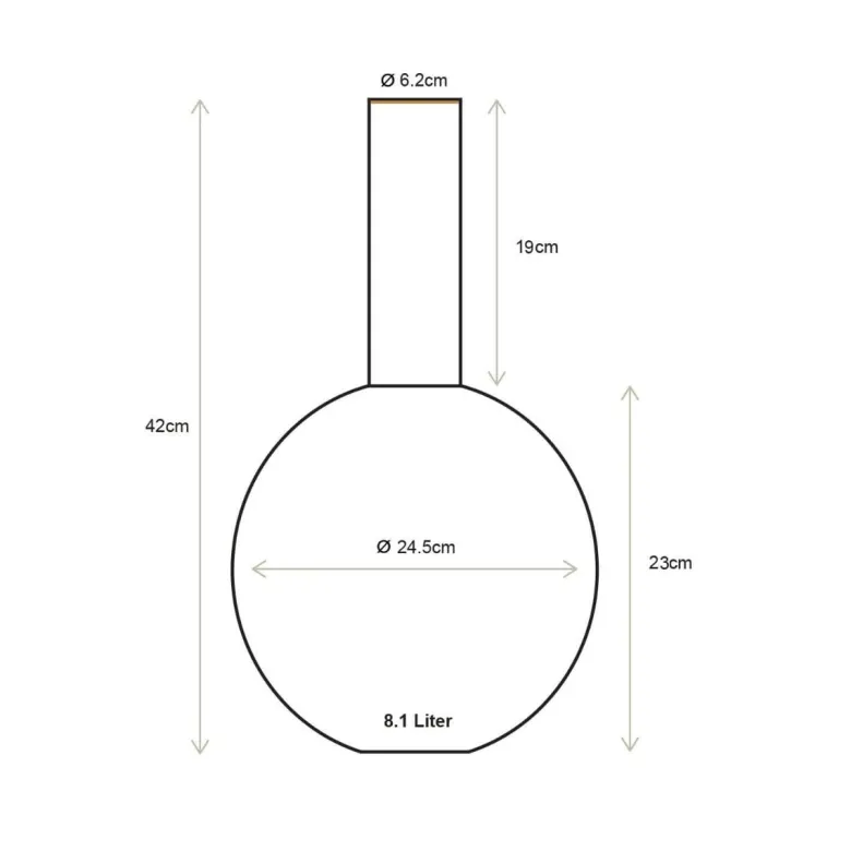 Metall Vase Gross Matt Hellrosa 42cm