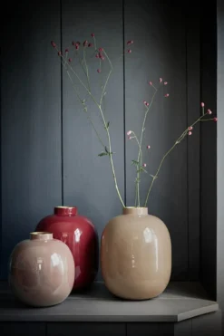 Metall Vase Khaki 32cm