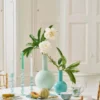 Metall Vase Klein Knallblau 26cm