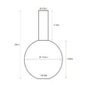 Metall Vase Klein Knallrosa 26cm