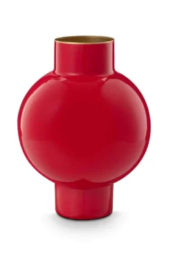 Metall Vase Klein Rot 24cm