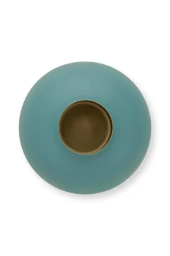Metall Vase Matte Hellblau 32cm
