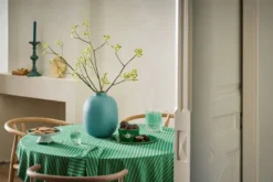 Metall Vase Matte Hellblau 32cm