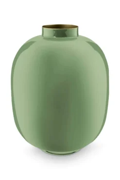 Metall Vase Mittelgrün 32cm