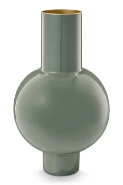 Metall Vase Mittelgross Mittel Grün 40cm
