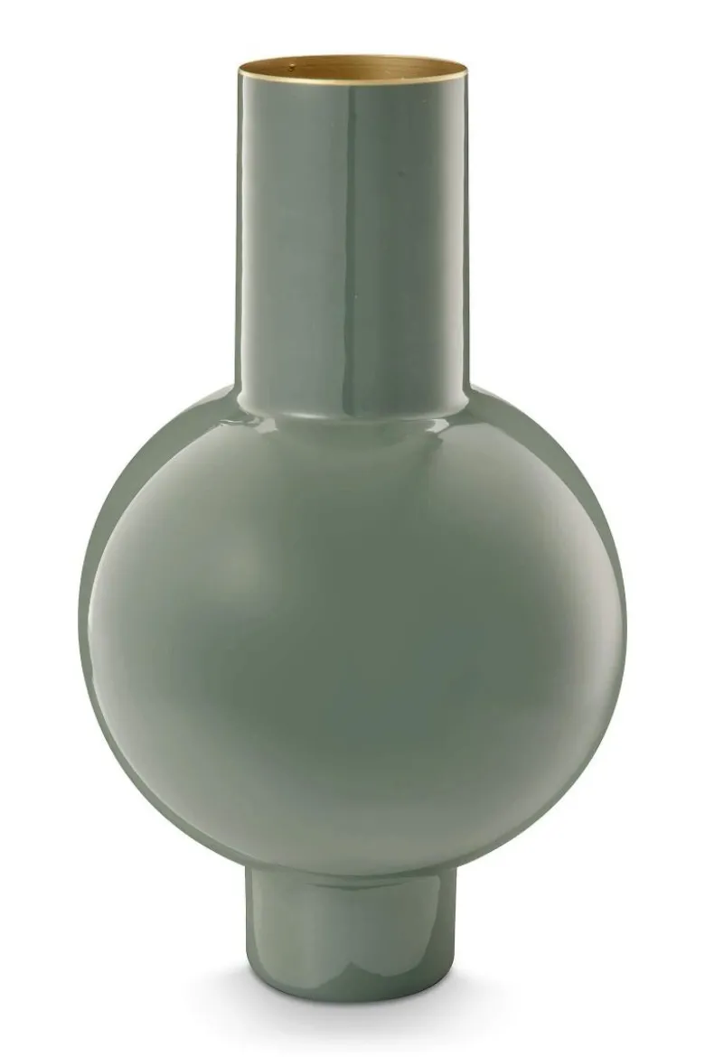 Metall Vase Mittelgross Mittel Grün 40cm