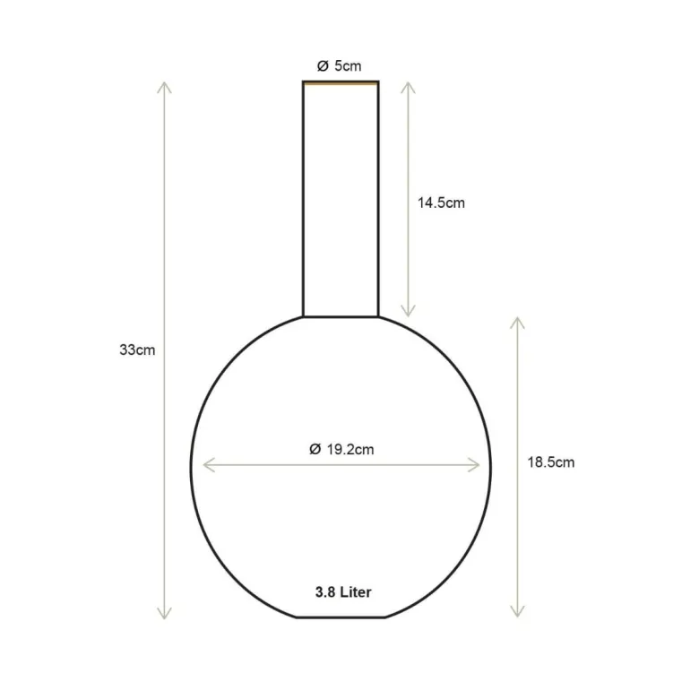 Metall Vase Mittel Rosa 33cm