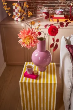 Metall Vase Rosa 40cm