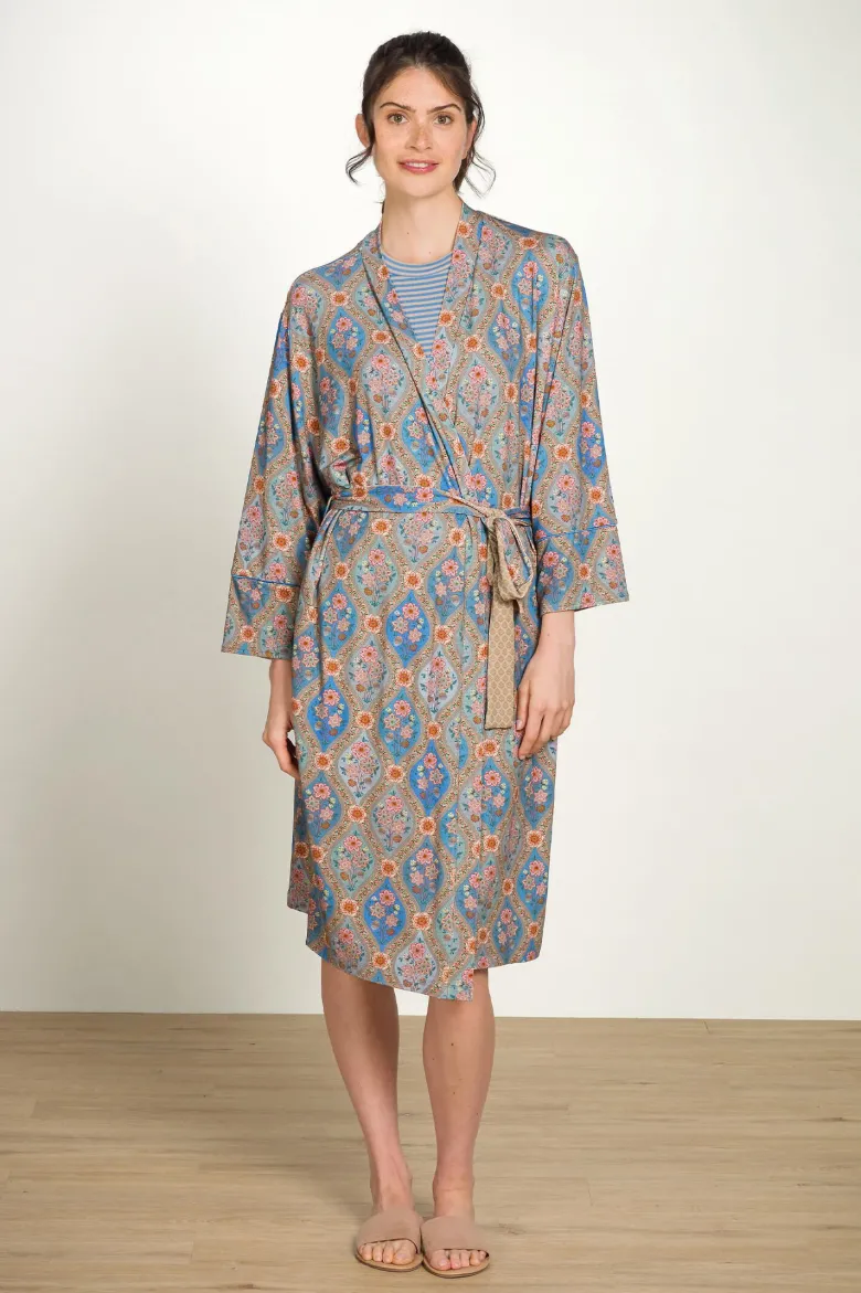 Naomi Kimono Ornamento Blau