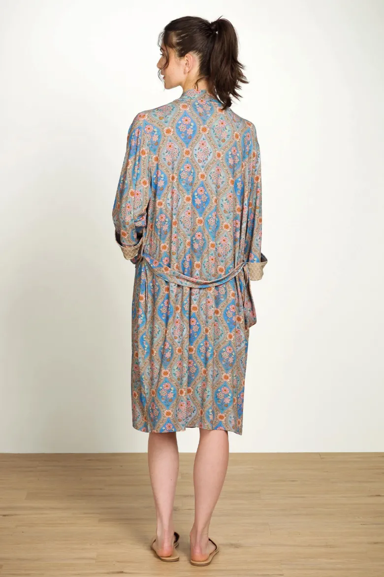 Naomi Kimono Ornamento Blau