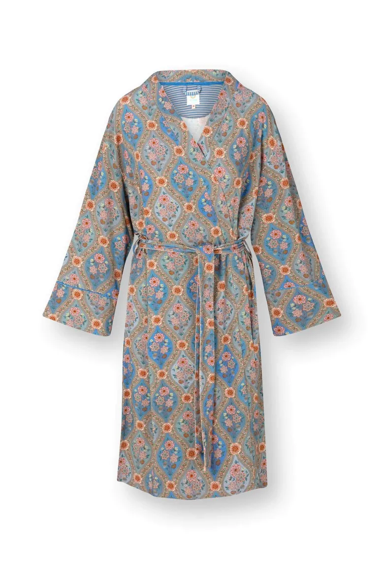 Naomi Kimono Ornamento Blau
