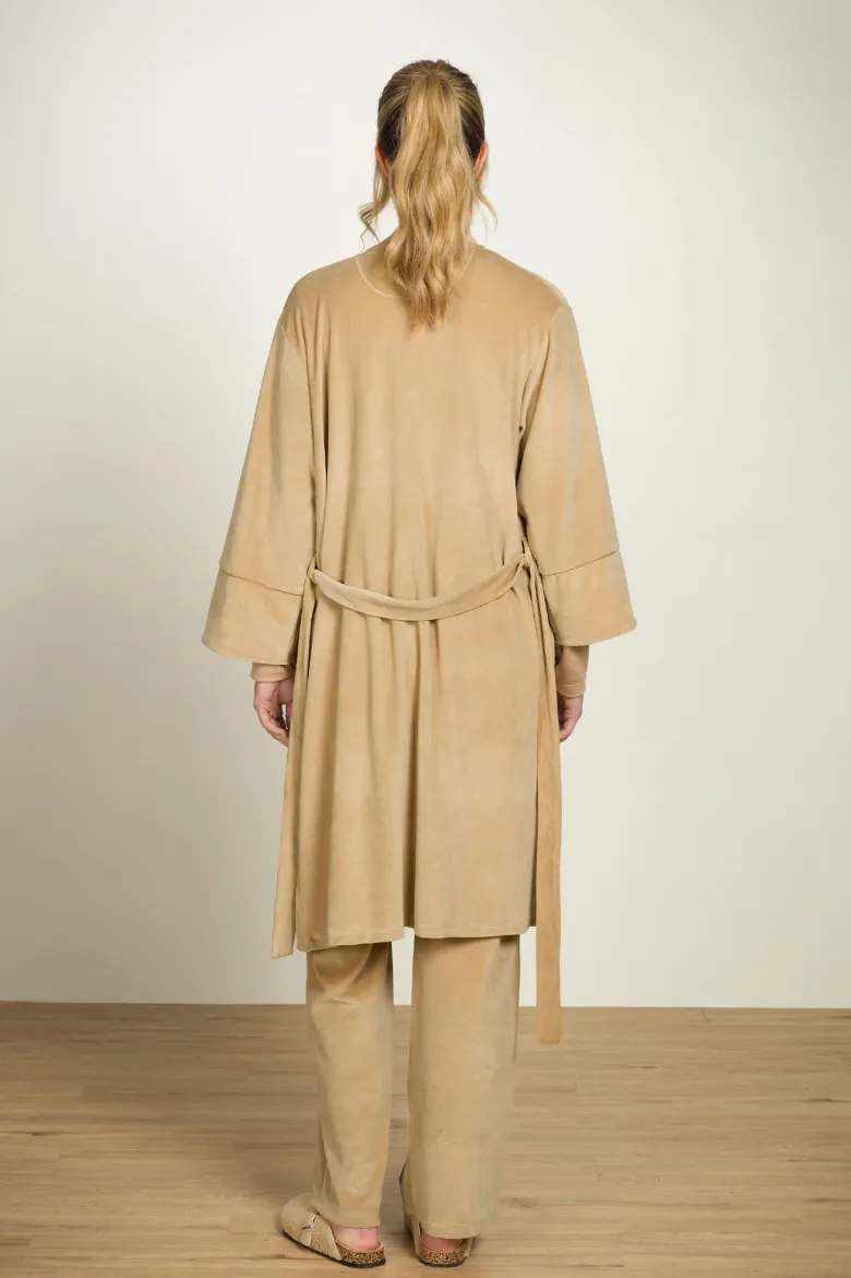 Naomi Kimono Velvet Beige