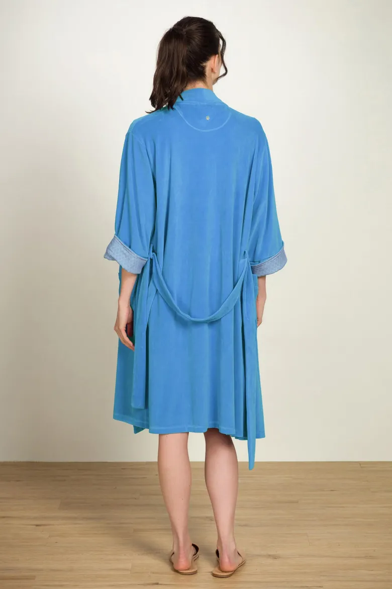 Naomi Kimono Velvet Blau