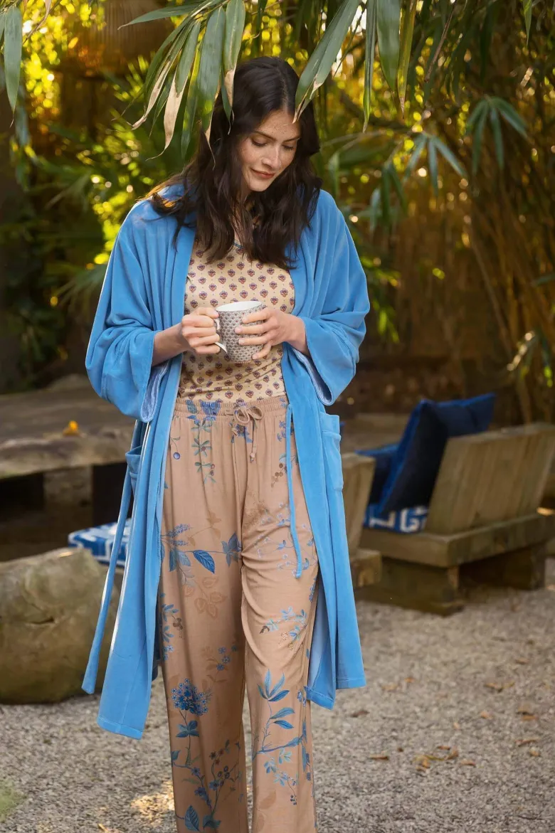 Naomi Kimono Velvet Blau