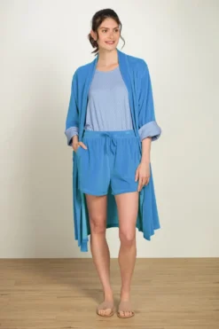 Naomi Kimono Velvet Blau