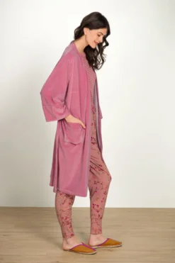Naomi Kimono Velvet Rosa