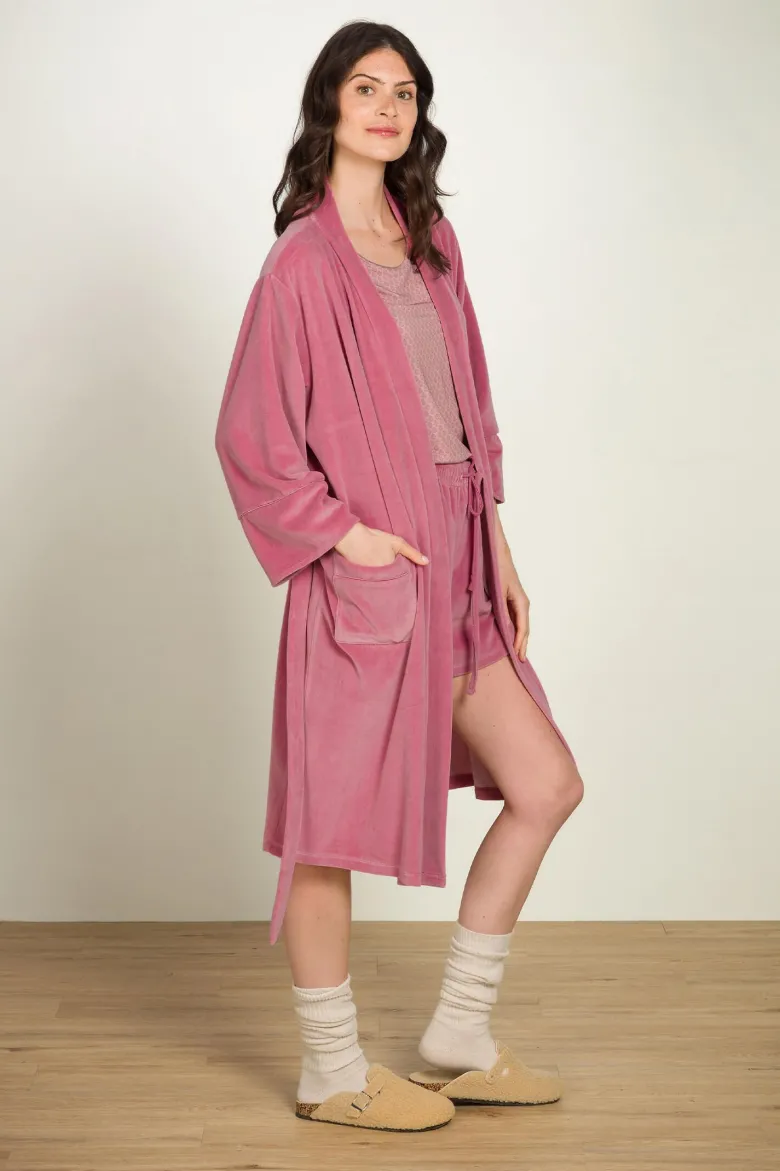 Naomi Kimono Velvet Rosa