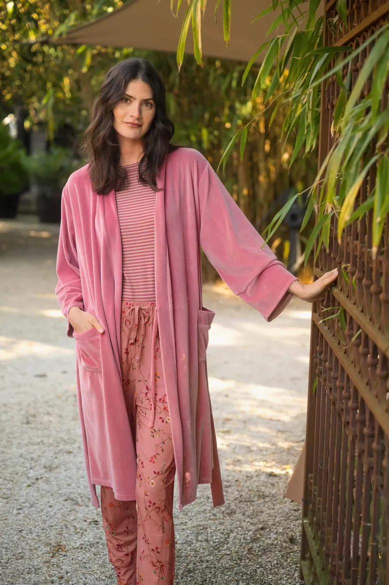 Naomi Kimono Velvet Rosa
