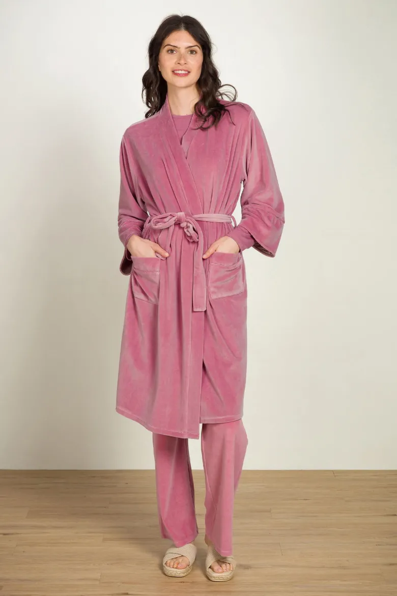 Naomi Kimono Velvet Rosa