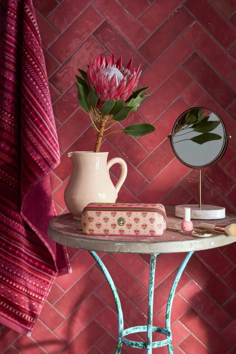 Necessaire Cyrille Klein Jaipur Flower Rosa