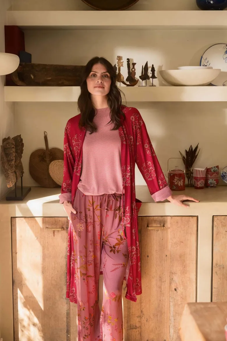 Nisha Kimono Namaste Rot
