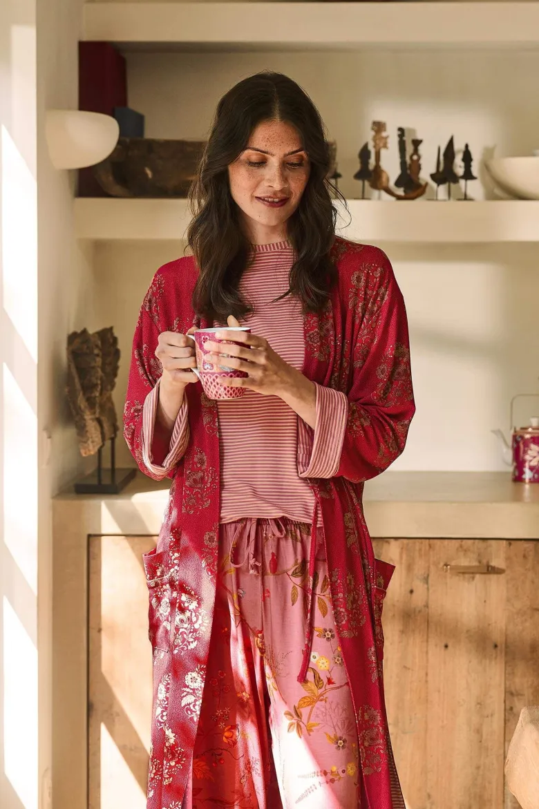 Nisha Kimono Namaste Rot