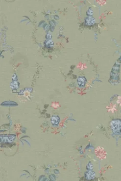Pip Studio Chinese Porcelain Vinyltapete Hellgrün