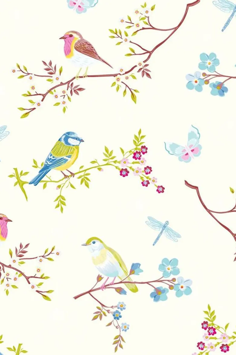 Pip Studio Early Bird Vliestapete Gebrochen Weiss