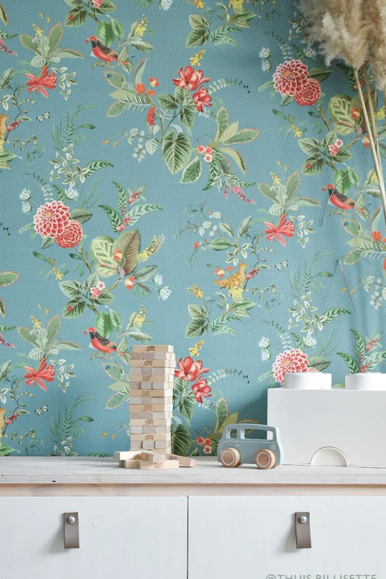 Pip Studio Floris Vliestapete Petrol