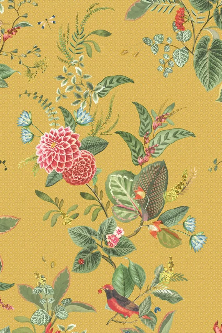 Pip Studio Floris Vliestapete Gelb