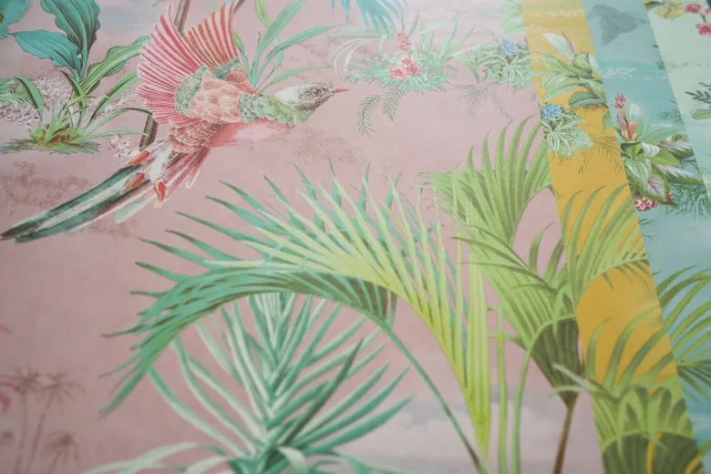 Pip Studio Palm Scene Vliestapete Rosa