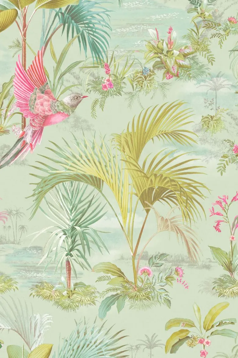Pip Studio Palm Scene Vliestapete Grün