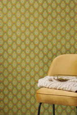 Pip Studio Raindrops Vliestapete Gelb/Ocre