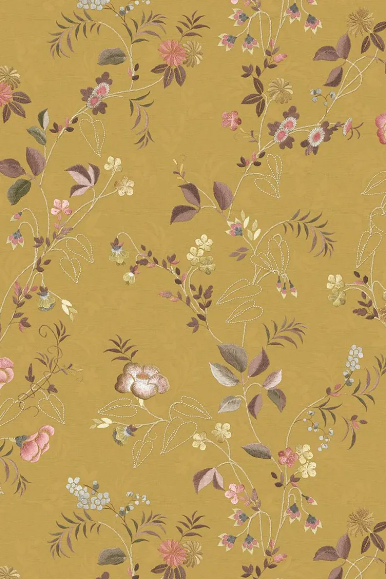 Pip Studio Tokyo Blossom Vliestapete Senfgelb