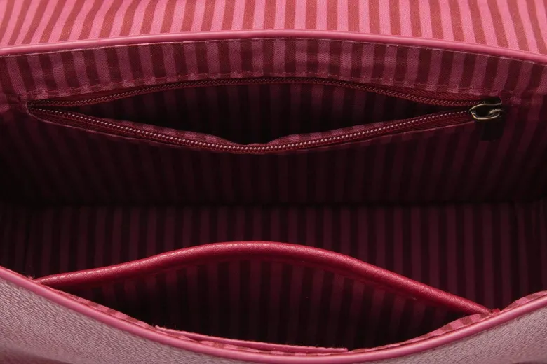 Schultertasche Fenna Klein Il Ricamo Rot