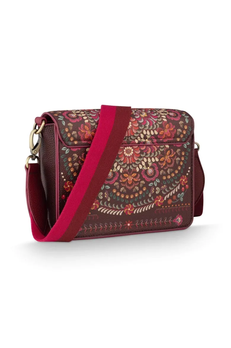 Schultertasche Fenna Klein Il Ricamo Rot