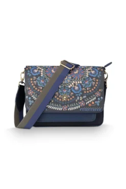 Schultertasche Fenna Mittelgroß Il Ricamo Blau