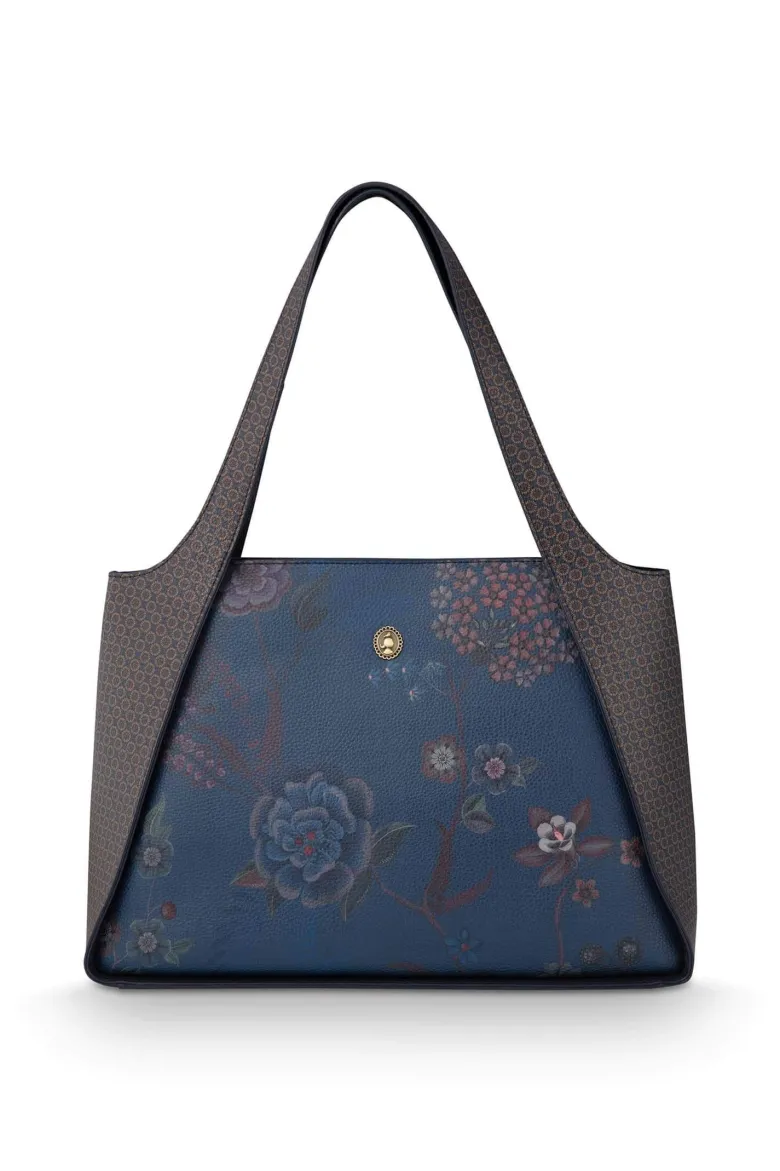 Schultertasche Filou Groß Bodhi Flower Blau