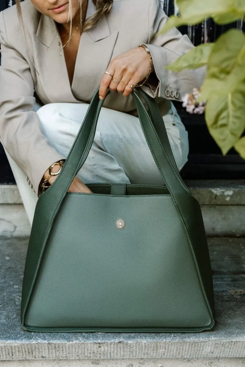 Schultertasche Filou Groß Grün