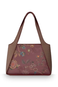Schultertasche Filou Mittelgroß Bodhi Flower Rot