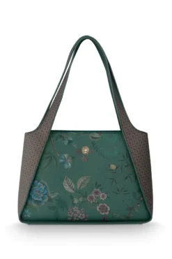 Schultertasche Filou Mittelgroß Bodhi Flower Grün