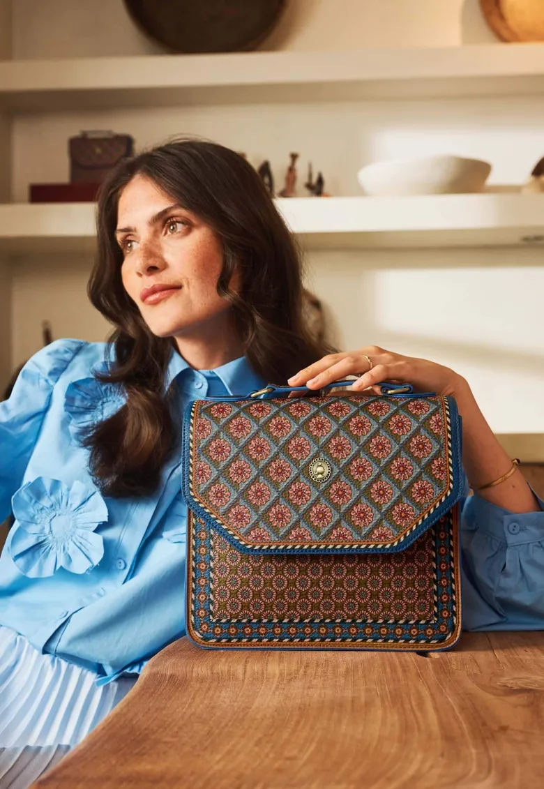 Schultertasche Frances Mittelgroß Imani Blau