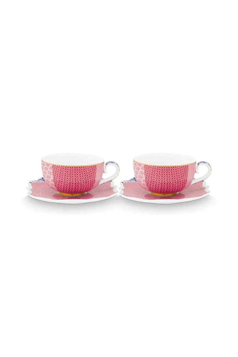 Set/2 Espresso Tasse & Untertasse Royal Rosa 125ml