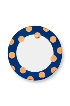 Set/2 Frühstücksteller Dot Delight Navy/Gold 23cm