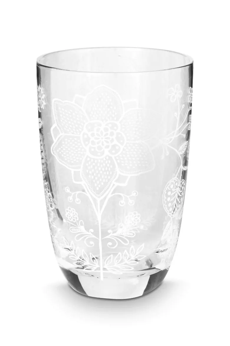 Set/2 Longdrinkgläser Blume Weiss