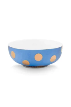 Set/2 Schalen Dot Delight Hellblau/Gold 20cm