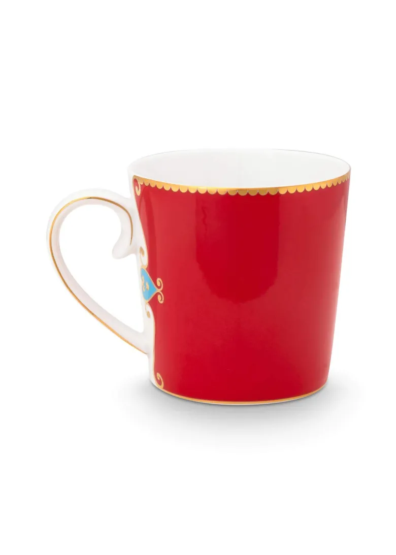 Set/2 Tassen Groß Love Birds Medallion Rot