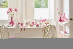 Set/2 Tassen Gross Jolie Punkte Gold Rosa