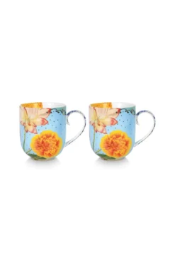 Set/2 Tassen Royal Flowers 325ml