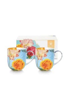 Set/2 Tassen Royal Flowers 325ml